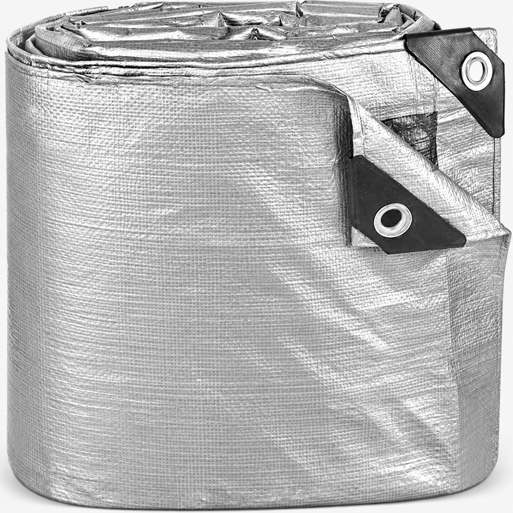 10 Mil Silver and Black Heavy Duty Poly Tarp for Outdoor Protection