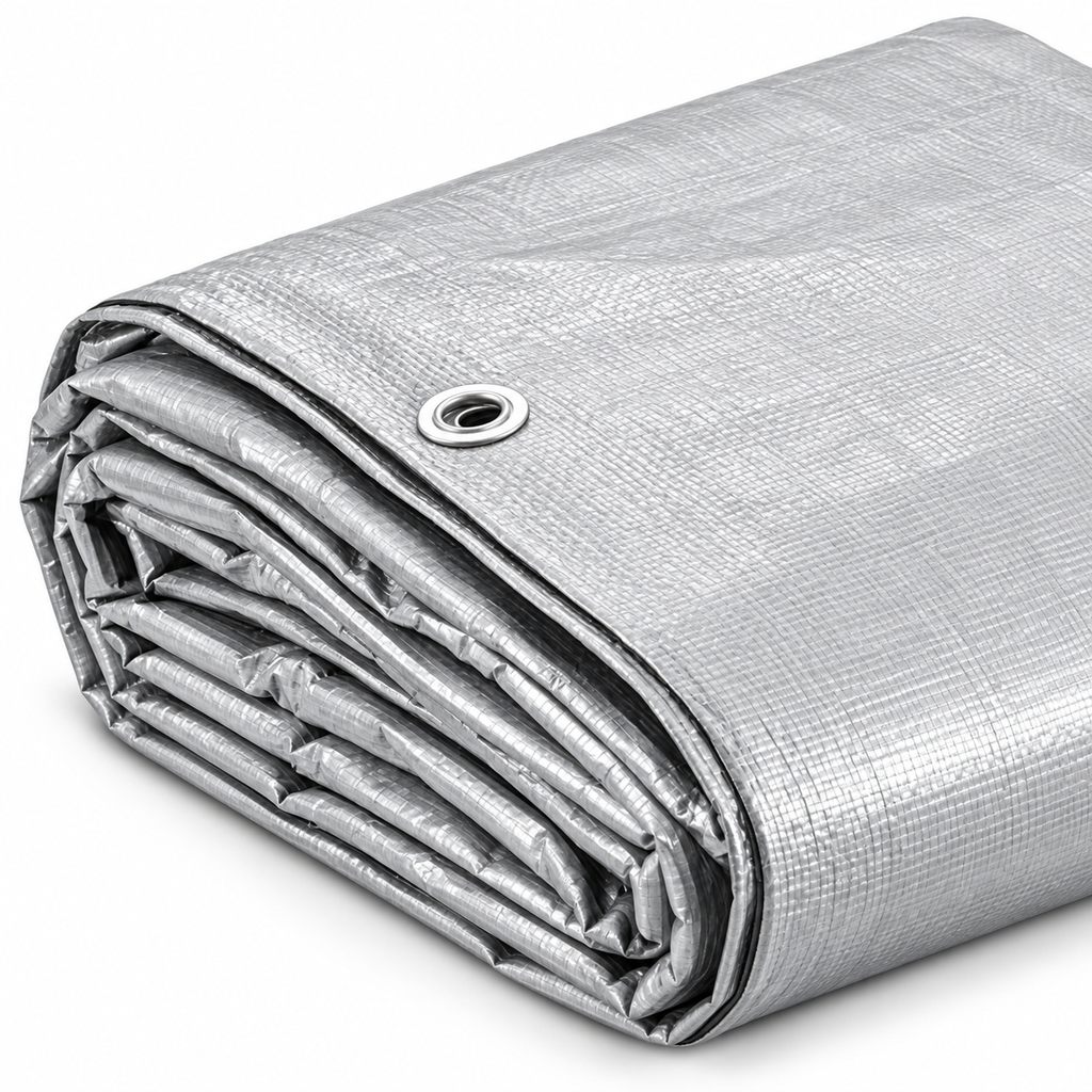 10 Mil Silver and Black Heavy Duty Poly Tarp for Outdoor Protection
