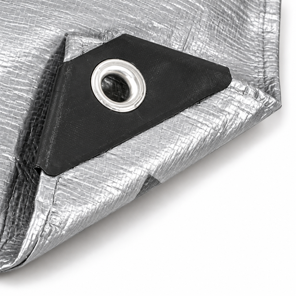 10 Mil Silver and Black Heavy Duty Poly Tarp for Outdoor Protection