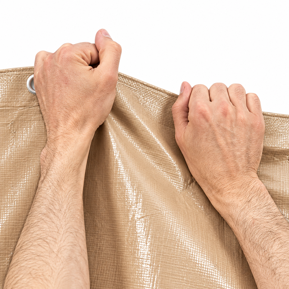 12 Mil Tan Poly Tarp for Heavy Outdoor Coverage