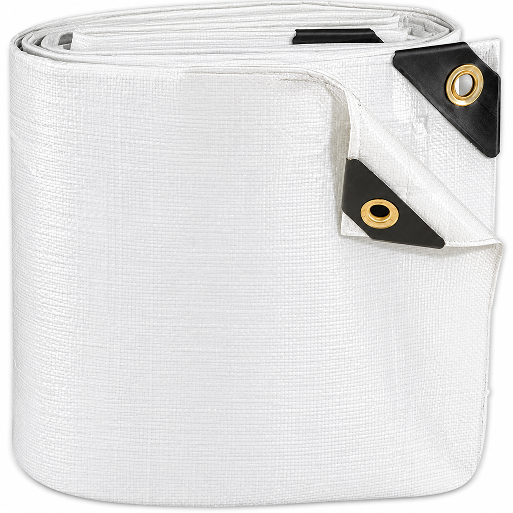 12 Mil White Extra Heavy Duty Poly Tarp for Reliable Outdoor Covering