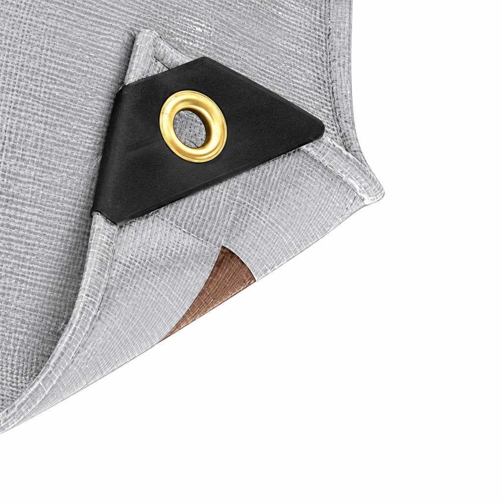 16 Mil Silver and Brown Poly Tarp for Heavy Duty Outdoor Coverage