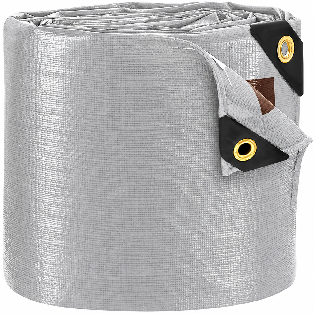 16 Mil Silver and Brown Poly Tarp for Heavy Duty Outdoor Coverage