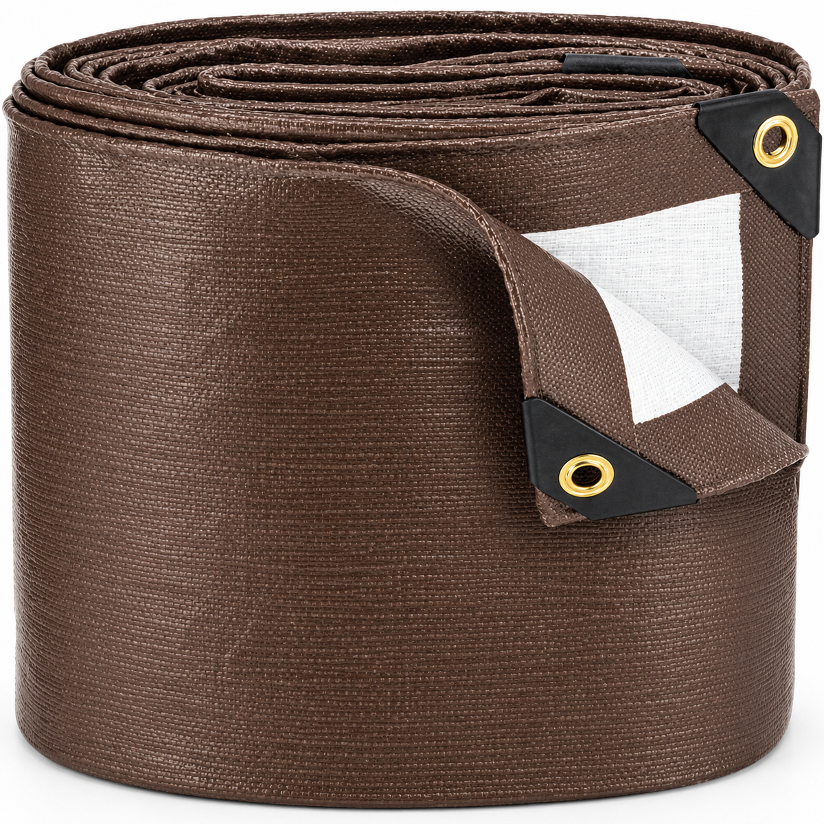 20 Mil Brown and White Ultra Heavy Duty Poly Tarp for Demanding Outdoor Use