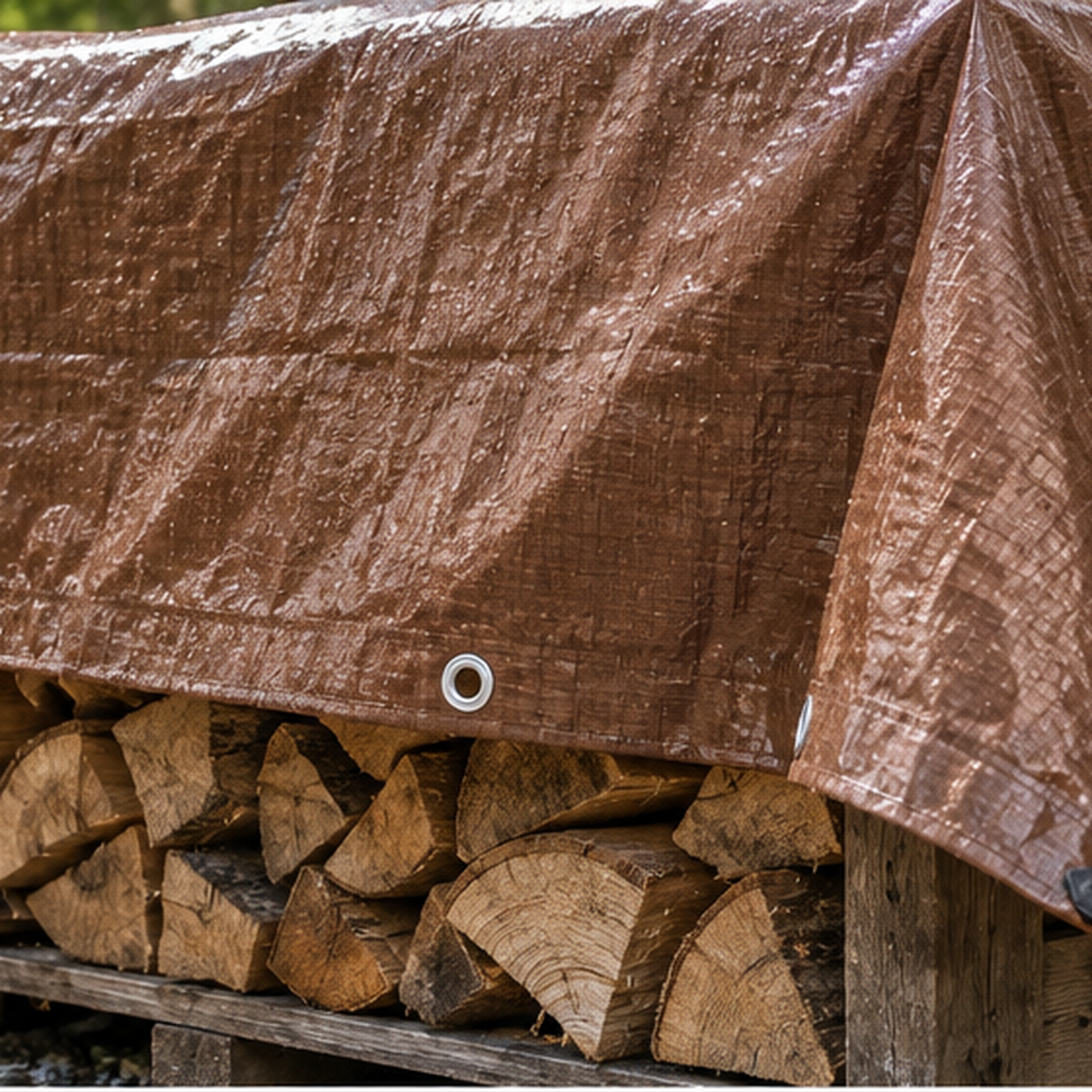 5 Mil Brown Poly Tarp for General Outdoor Covering