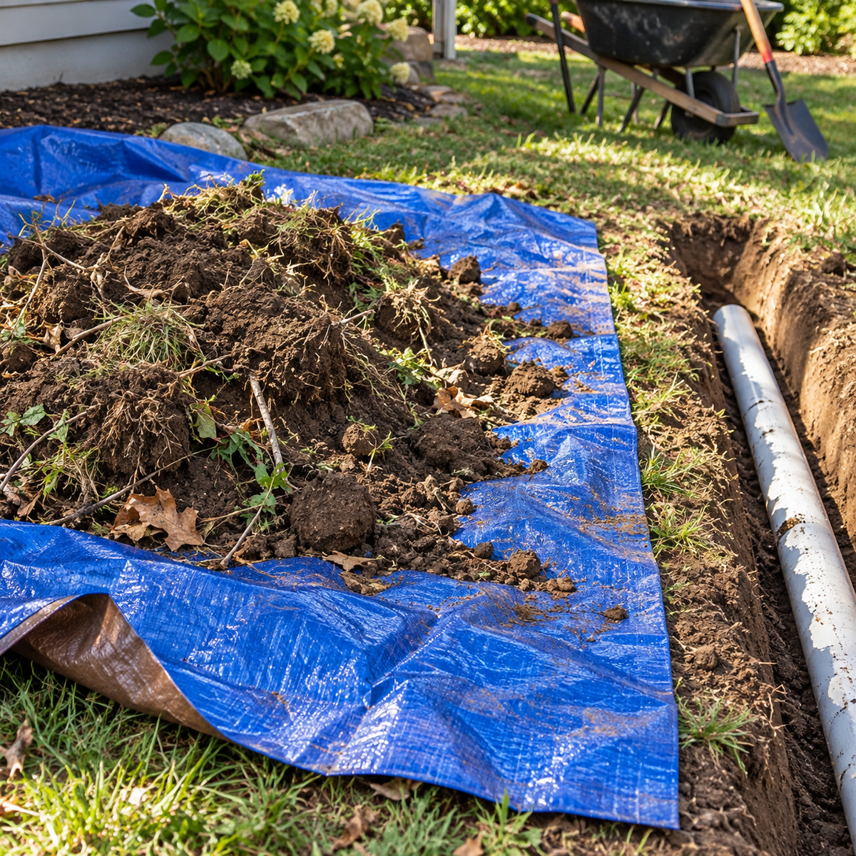 7 Mil Blue and Brown Tarp for Versatile Outdoor Covering