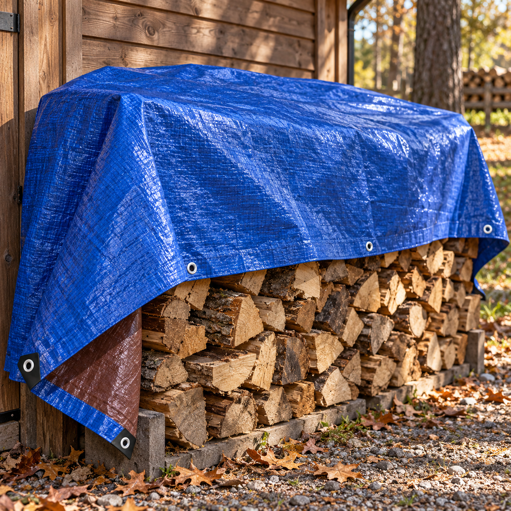 7 Mil Blue and Brown Tarp for Versatile Outdoor Covering