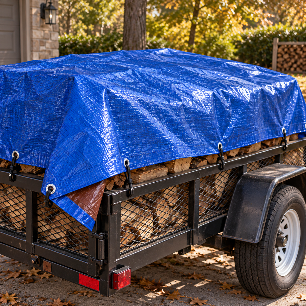 7 Mil Blue and Brown Tarp for Versatile Outdoor Covering