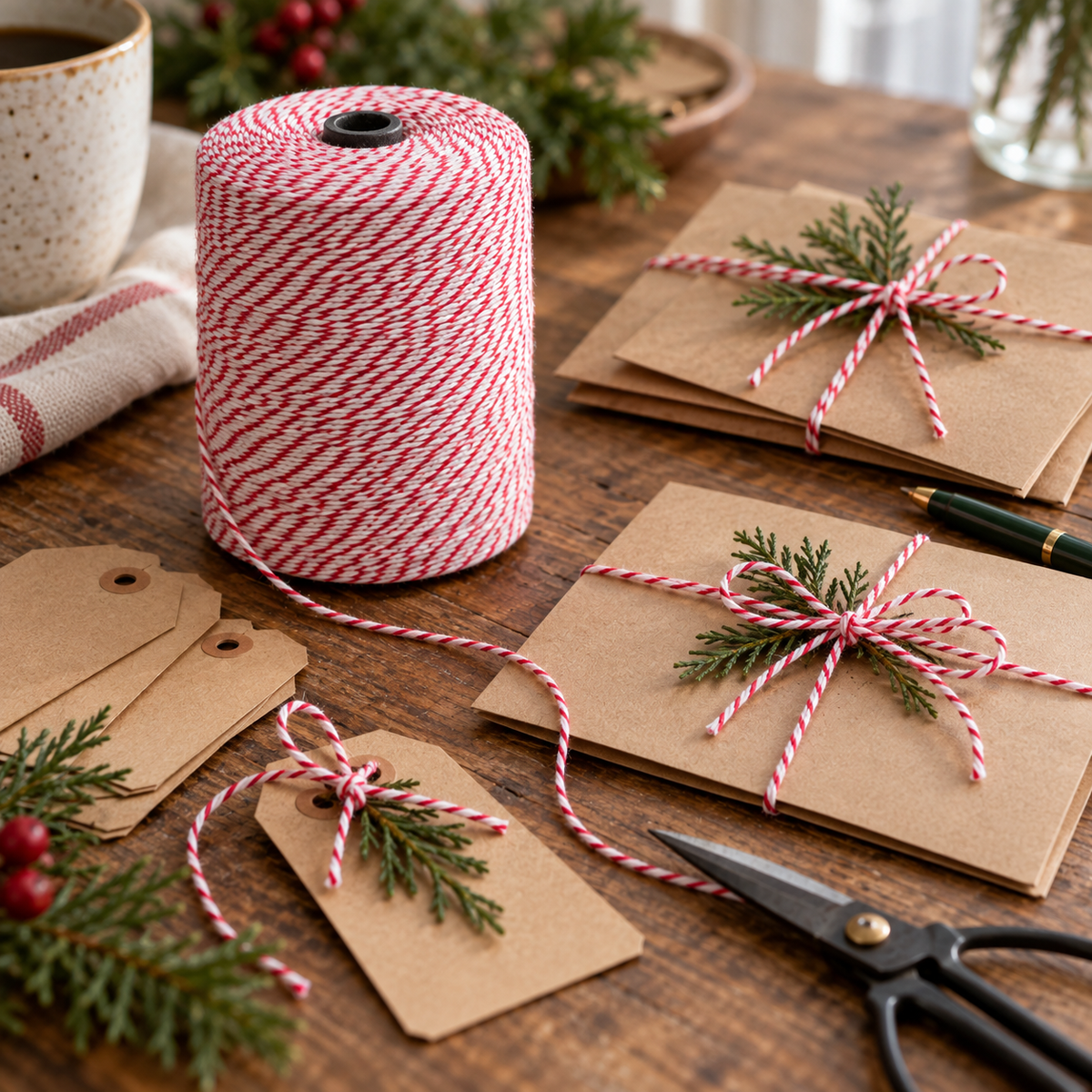 Natural Baker's Twine Cone for Gardening, Bundling and Crafts