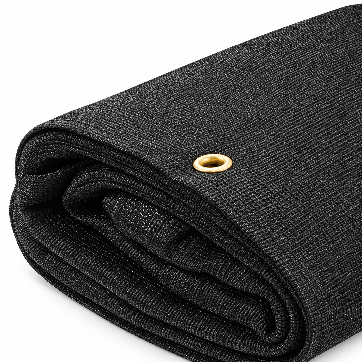 Black Mesh Truck Tarp for Shade, Airflow and Outdoor Coverage