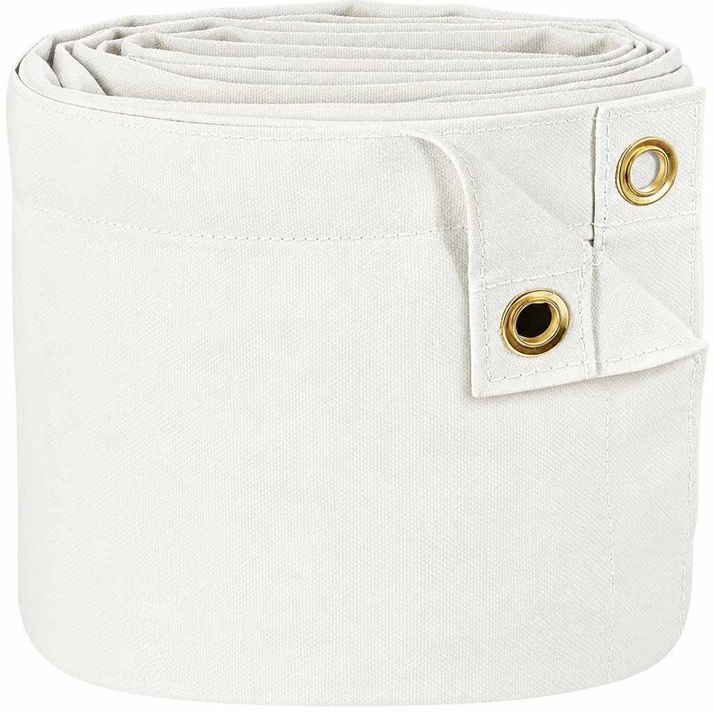 White 10oz Canvas Tarp for Commercial and Outdoor Use