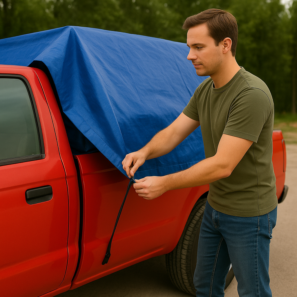 White 110gsm Waterproof Tarpaulin – Tear Resistant, UV-Proof All-Weather Cover
