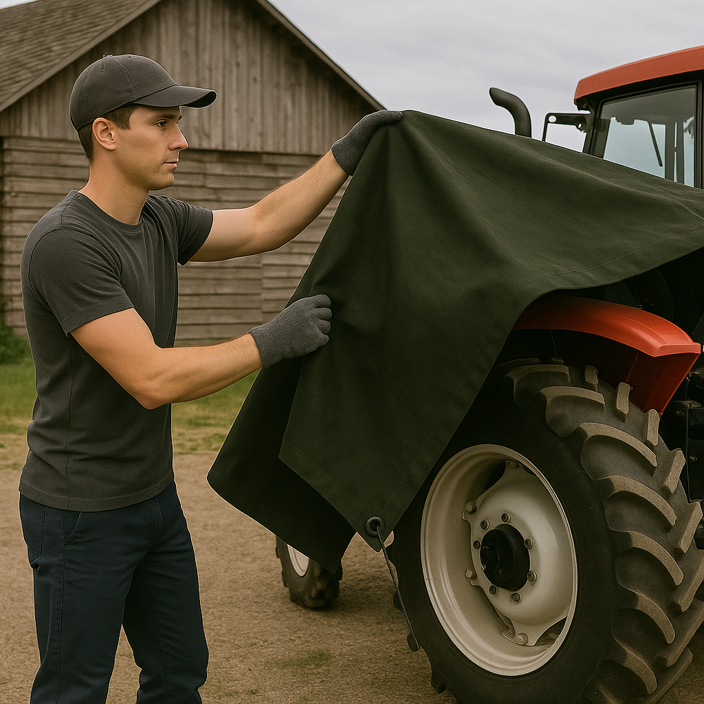 Military Green Heavy Duty Canvas Tarpaulin 21oz – Breathable, Water-Resistant Cover