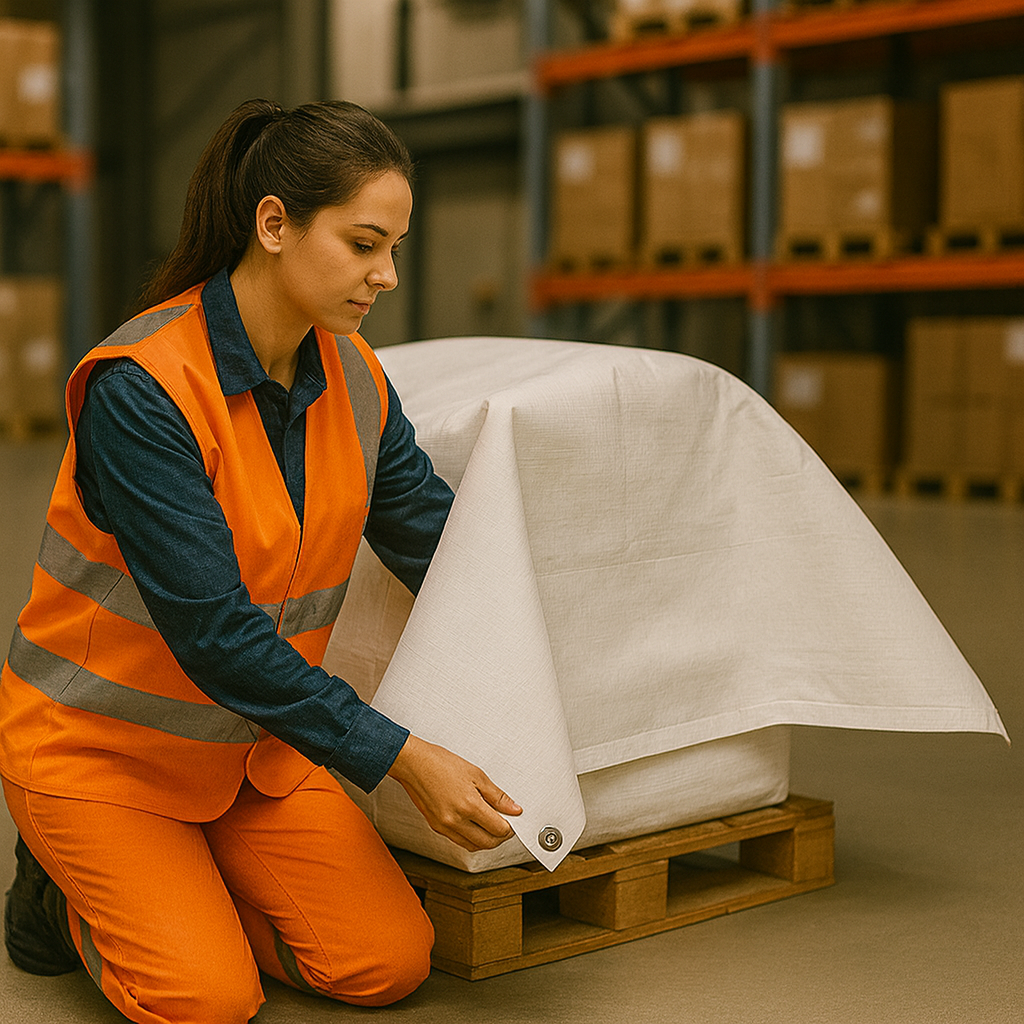 White Polyethylene Tarpaulin 105gsm – Waterproof Cover with UV & Tear Resistance for Outdoor Use