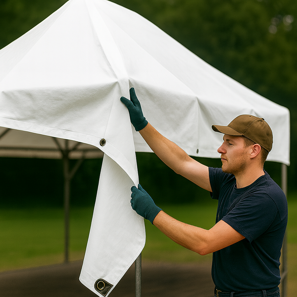 White Polyethylene Tarpaulin 105gsm – Waterproof Cover with UV & Tear Resistance for Outdoor Use