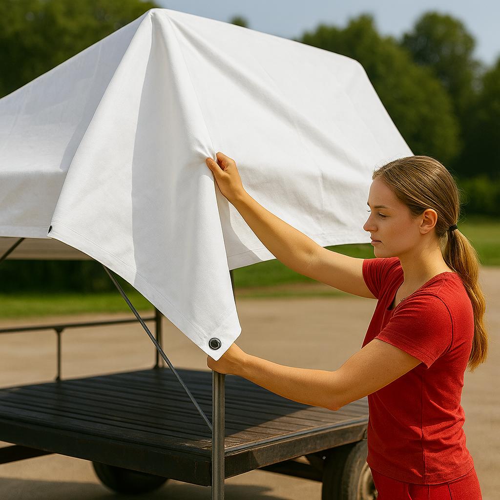 White Tarpaulin 90gsm – Lightweight, Waterproof Multi-Use Cover for Indoor & Outdoor Protection