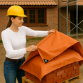 Orange Tarpaulin 90gsm – Heavy Duty, Waterproof Cover for Garden, Camping & DIY Protection
