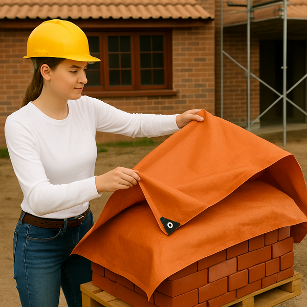 Orange Tarpaulin 90gsm – Heavy Duty, Waterproof Cover for Garden, Camping & DIY Protection