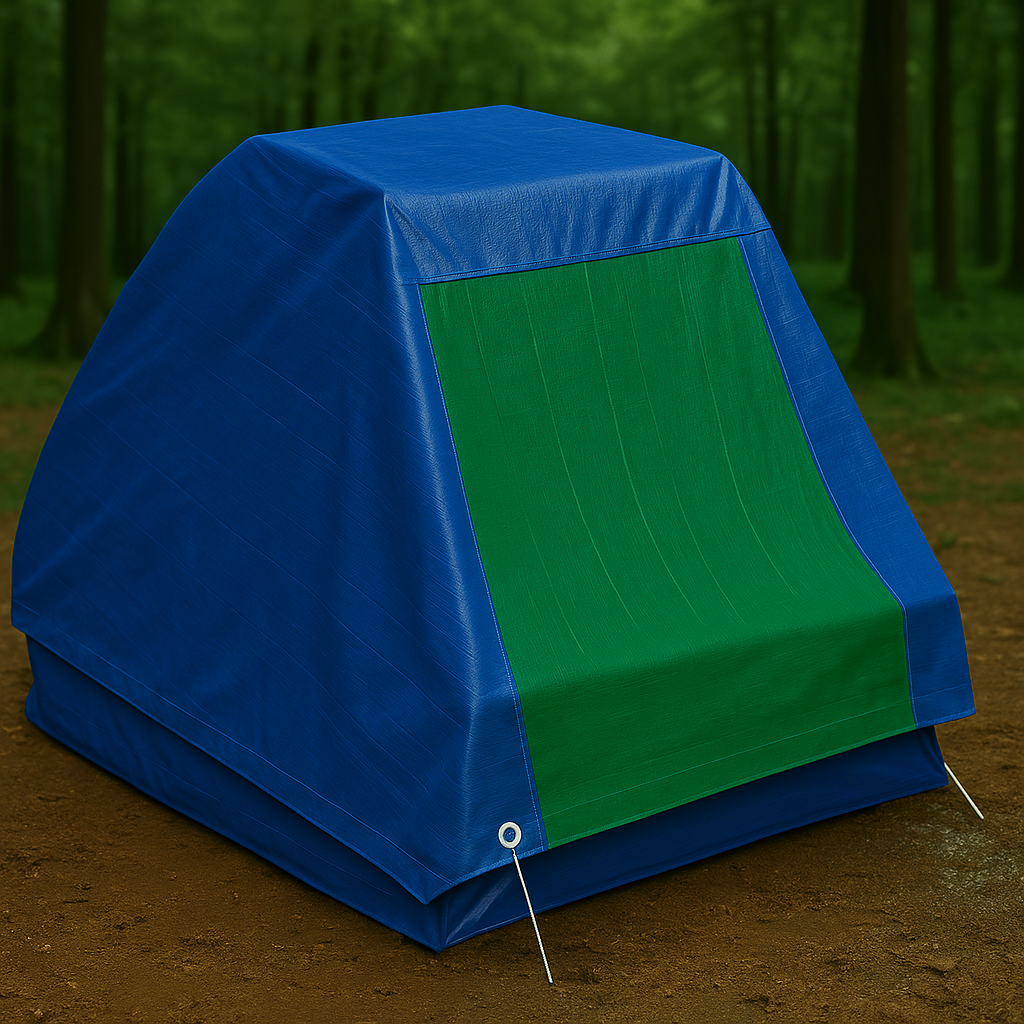 110gsm Blue/Green Waterproof Tarpaulin – Heavy-Duty Cover Sheet for Garden, Car, DIY & Outdoor Projects