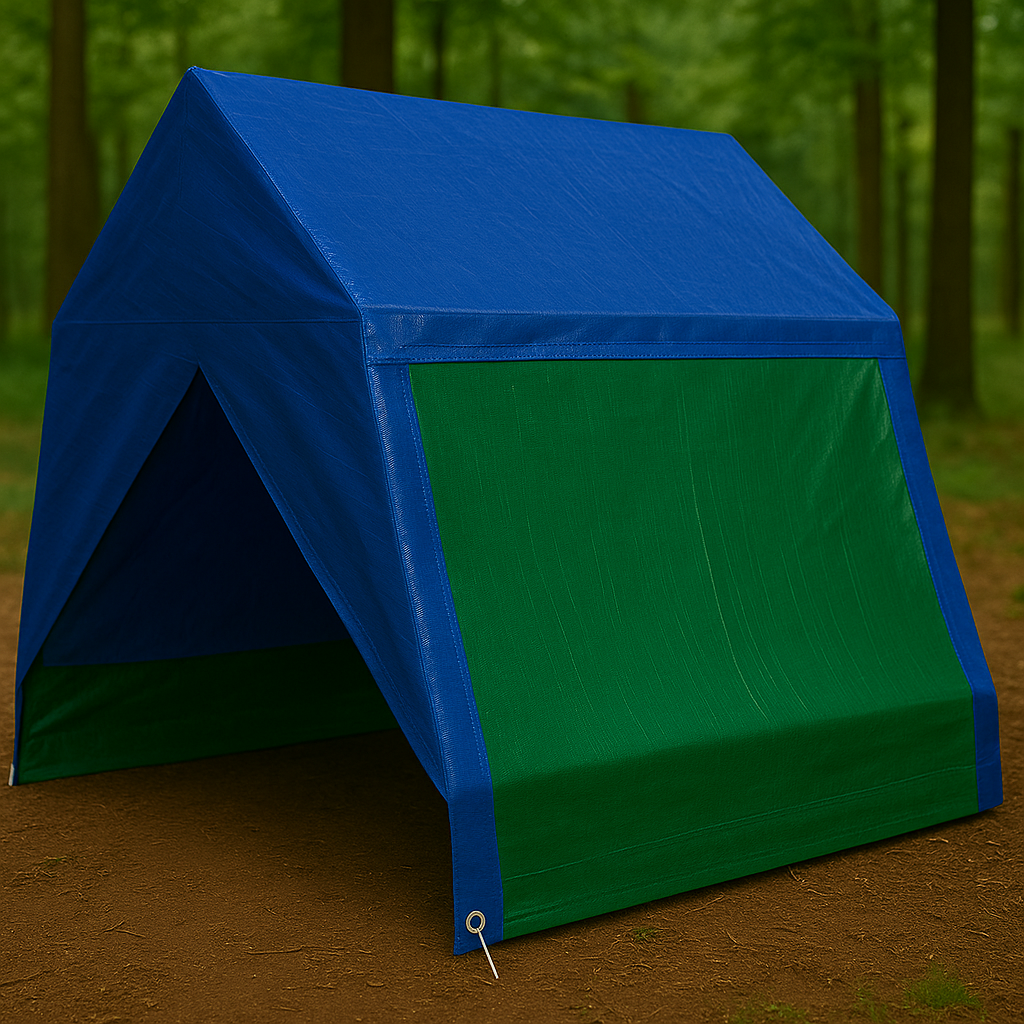 110gsm Blue/Green Waterproof Tarpaulin – Heavy-Duty Cover Sheet for Garden, Car, DIY & Outdoor Projects