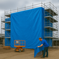 265GSM Heavy Duty Tarp – Blue Waterproof Polyethylene Cover for Industrial and Home Use
