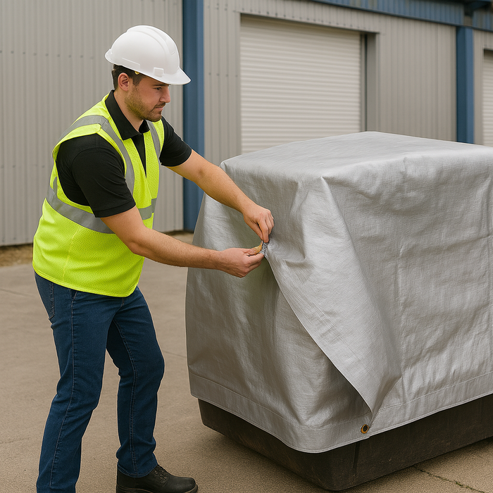 140gsm Silver Waterproof Tarpaulin – Durable Outdoor Cover for Roofs, Gardens & Equipment Protection