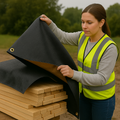 Black and Gold Heavy Duty Tarpaulin 270GSM – Waterproof PE Sheet for Camping, DIY & Outdoor Protection