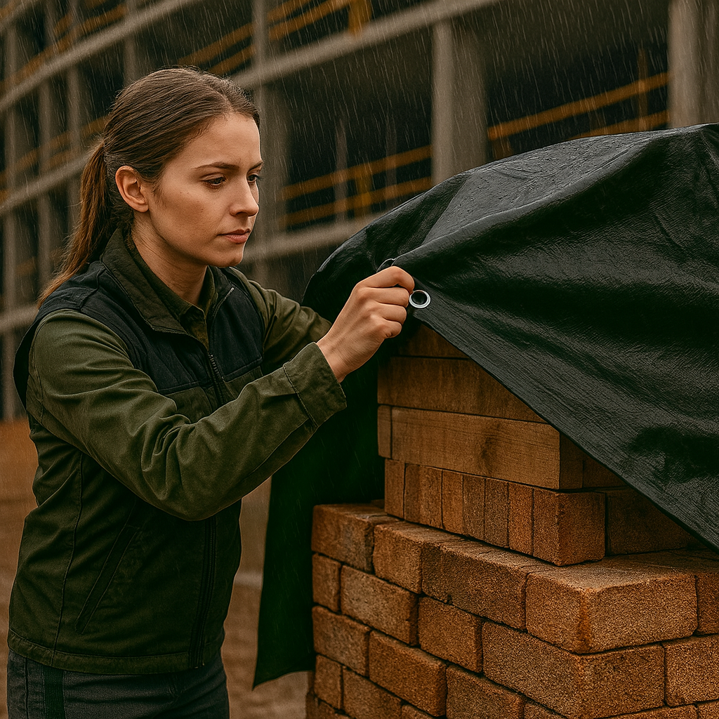 200gsm Black Polyethylene Tarpaulin – UV Blocking Cover for Industrial Storage, Outdoor Equipment & Construction