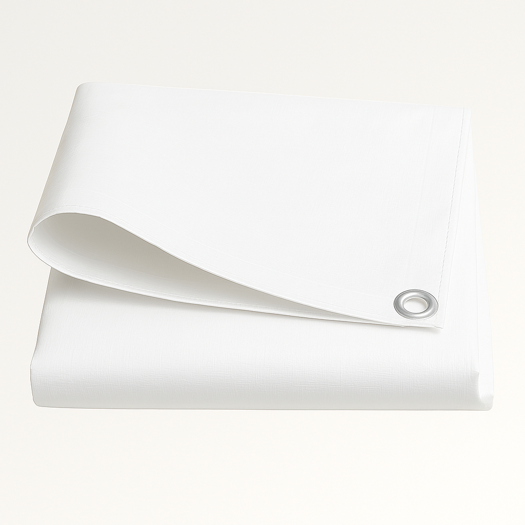 200gsm White Polyethylene Tarpaulin – Light Permitting Cover for Market Stalls, Work Zones & Outdoor Shelters