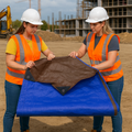 185gsm Brown & Blue Polyethylene Tarpaulin – Waterproof Heavy Duty Cover for Roofing, Camping & Outdoor Use