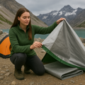 270gsm Green/Silver Waterproof Tarpaulin – Reinforced Corners & Brass Eyelets for Camping, Garden & Outdoor Use