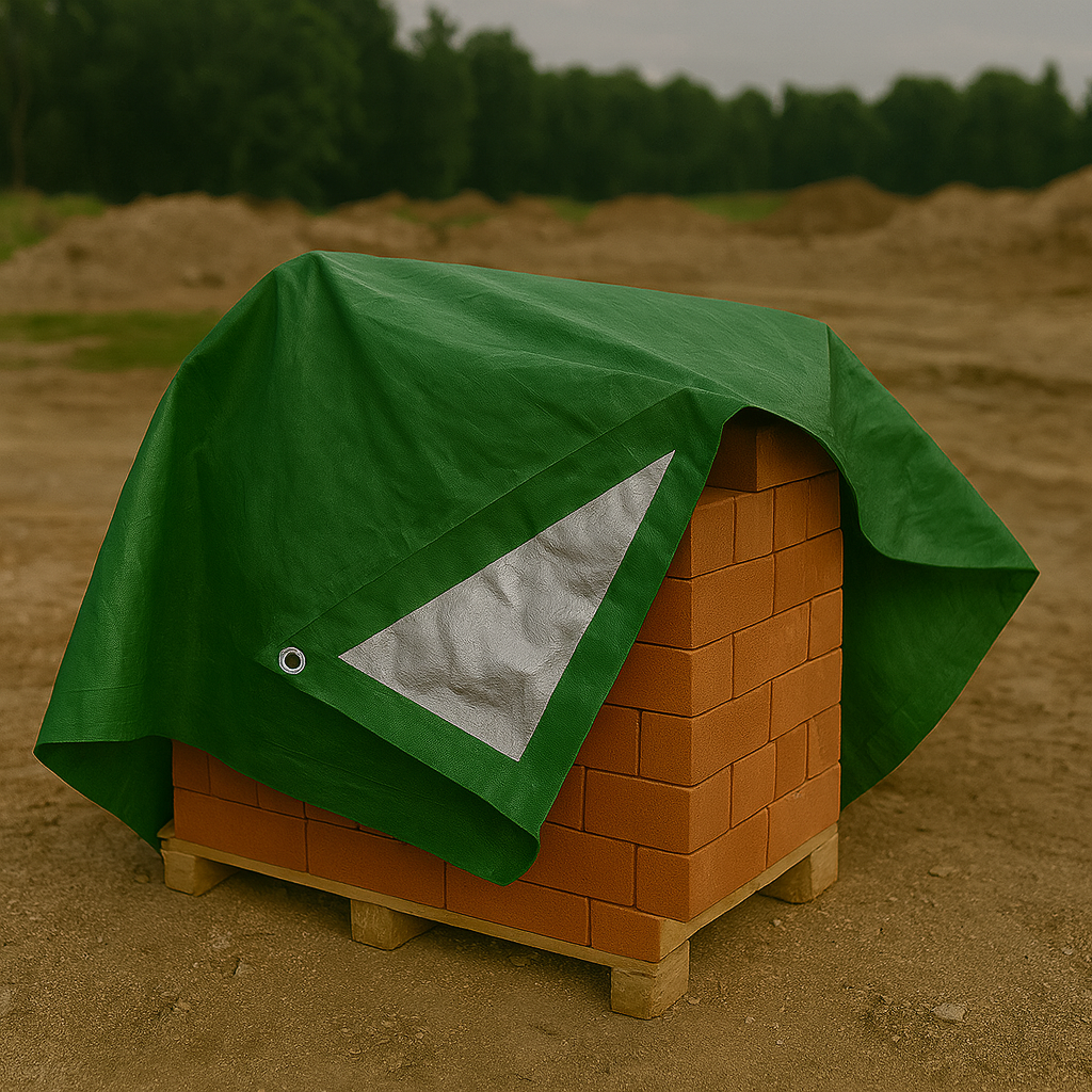270gsm Green/Silver Waterproof Tarpaulin – Reinforced Corners & Brass Eyelets for Camping, Garden & Outdoor Use