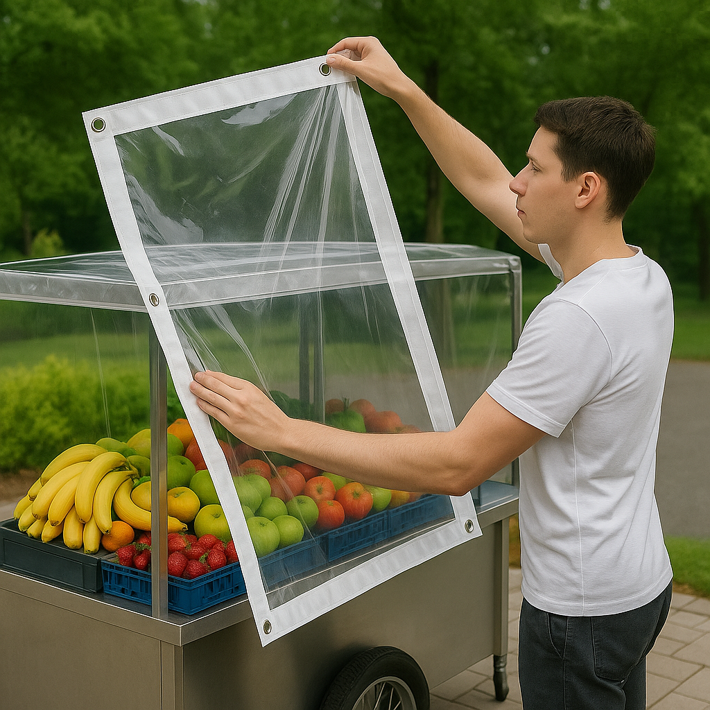 Transparent Clear PVC Tarpaulin 310gsm – Waterproof and UV-Resistant Cover for Outdoor Protection