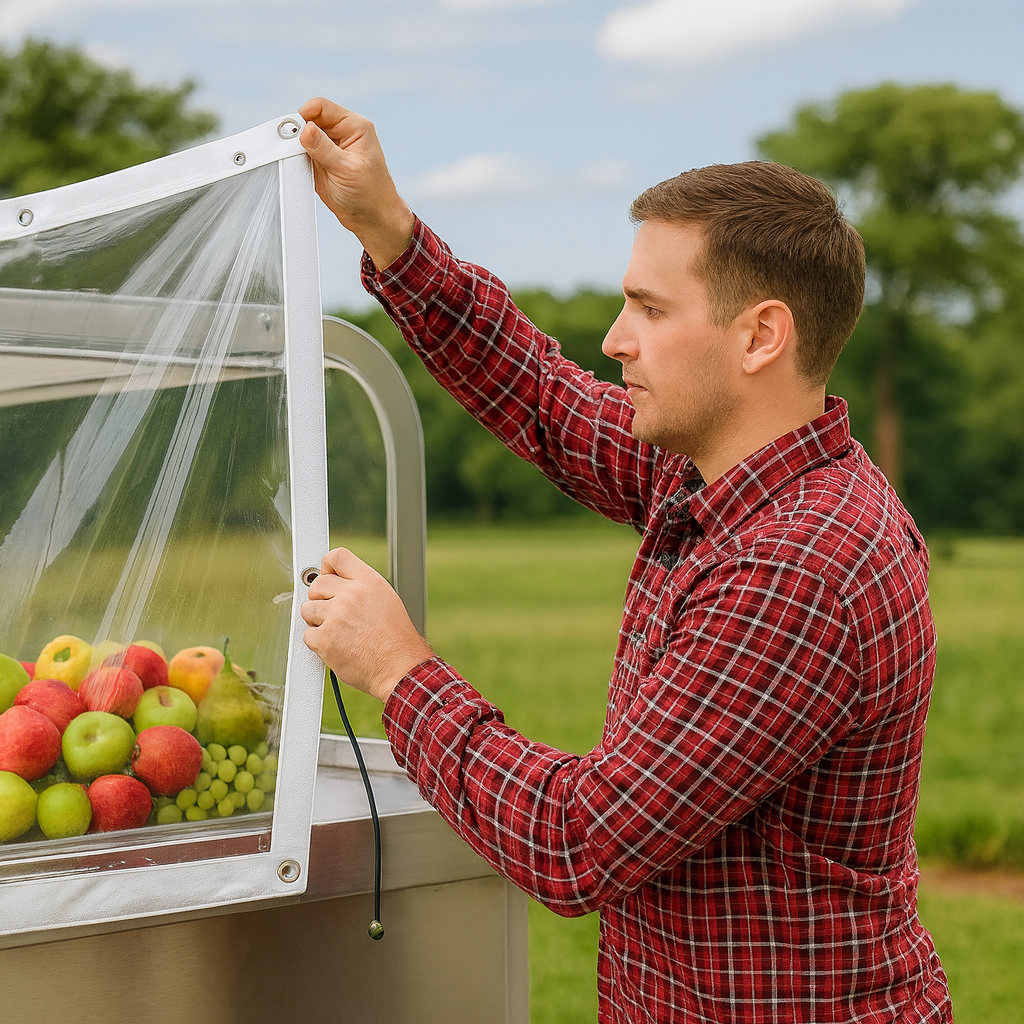 Transparent Clear PVC Tarpaulin 310gsm – Waterproof and UV-Resistant Cover for Outdoor Protection
