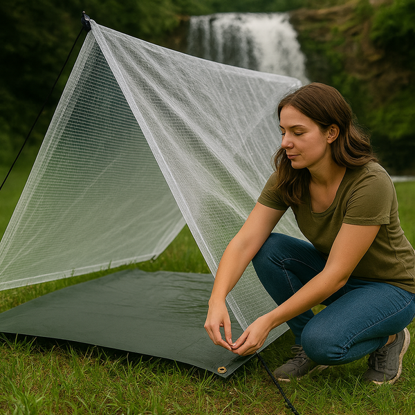 100gsm Transparent Tarpaulin Cover with Eyelets, Waterproof Clear Sheet for Greenhouse, Garden Furniture and Worksite Use