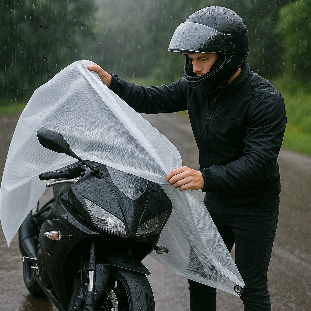 100gsm Transparent Tarpaulin Cover with Eyelets, Waterproof Clear Sheet for Greenhouse, Garden Furniture and Worksite Use