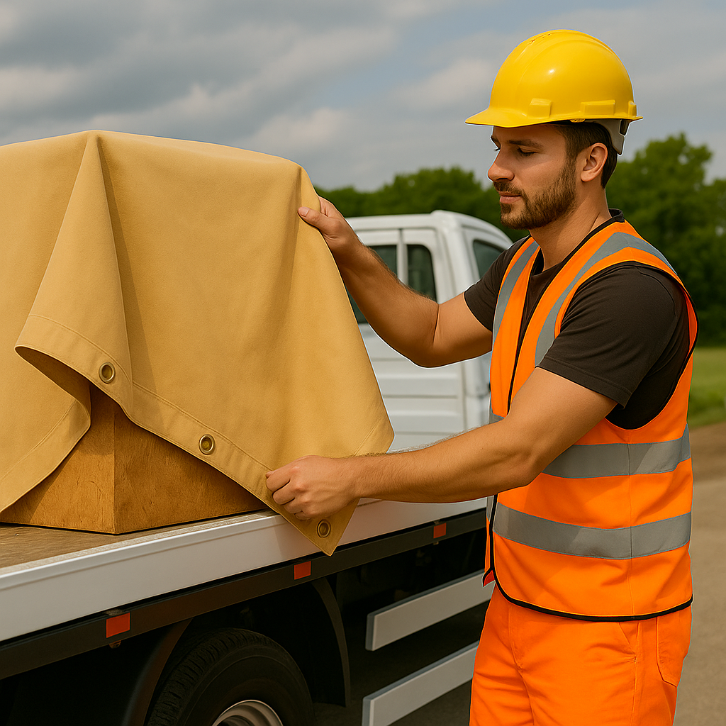 Natural Cotton Canvas Tarpaulin 18oz – Heavy Duty, Water-Resistant Cover for Industrial & Outdoor Use