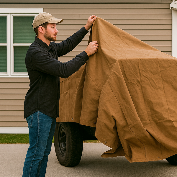 Natural Cotton Canvas Tarpaulin 18oz – Heavy Duty, Water-Resistant Cover for Industrial & Outdoor Use