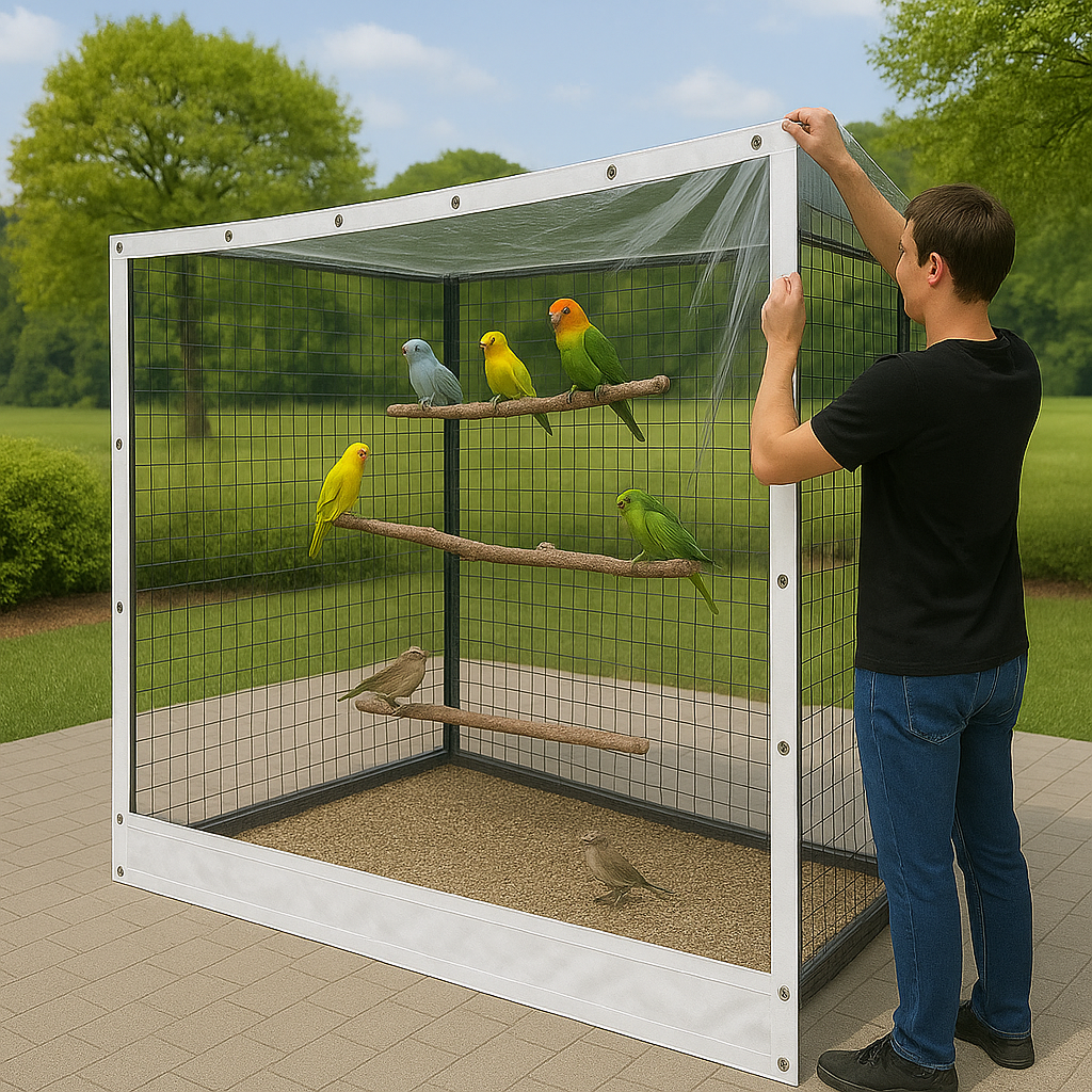 Transparent Clear PVC Tarpaulin 310gsm – Waterproof and UV-Resistant Cover for Outdoor Protection