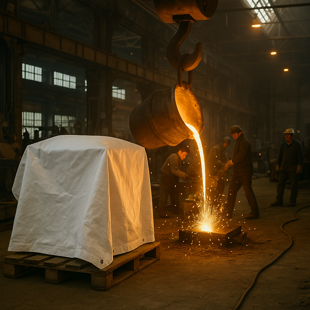 White Flame Retardant Tarpaulin 200gsm – Waterproof Heavy Duty Cover for Construction & Market Use