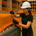 High-Visibility Orange Skip Netting – Heavy Duty Mesh for Skips, Trailers & Yard Loads