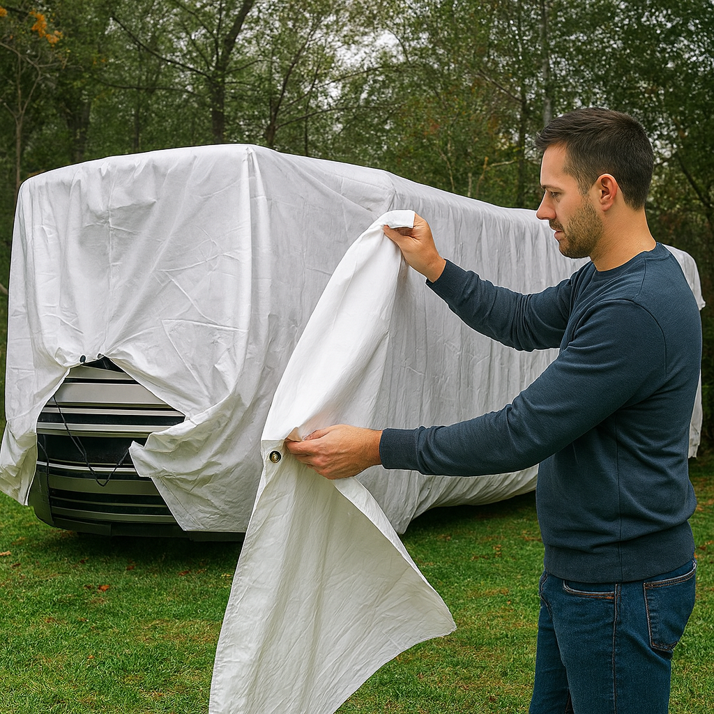 200gsm White Waterproof Tarpaulin with Reinforced Corners and Aluminium Eyelets for Garden, Roofing and Site Cover