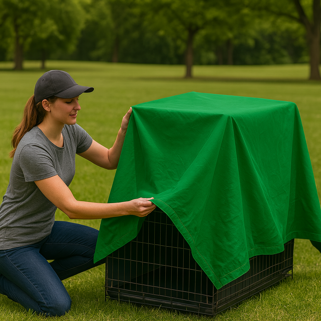 Green 14oz Cotton Canvas Tarpaulin – Breathable Heavy-Duty Cover for Machinery, Transport and Outdoor Use