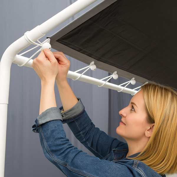 White Ball Bungees 30cm – Heavy Duty 25mm Fasteners for Tarpaulins, Camping & Industrial Use