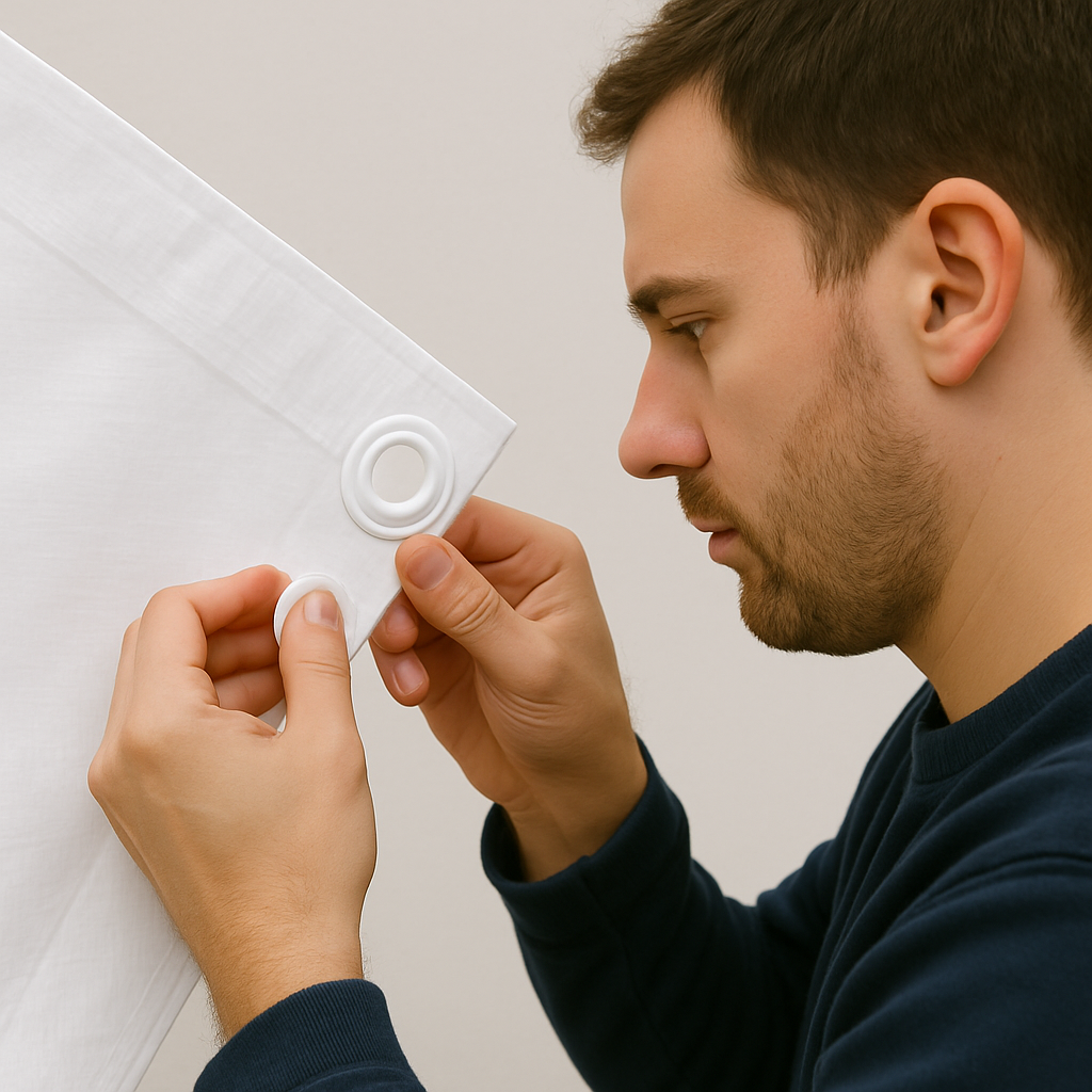 12mm Snap In Plastic Eyelets for Tarps, Quick Hand Fit Reinforcement for Covers, Sheets and Outdoor Repairs