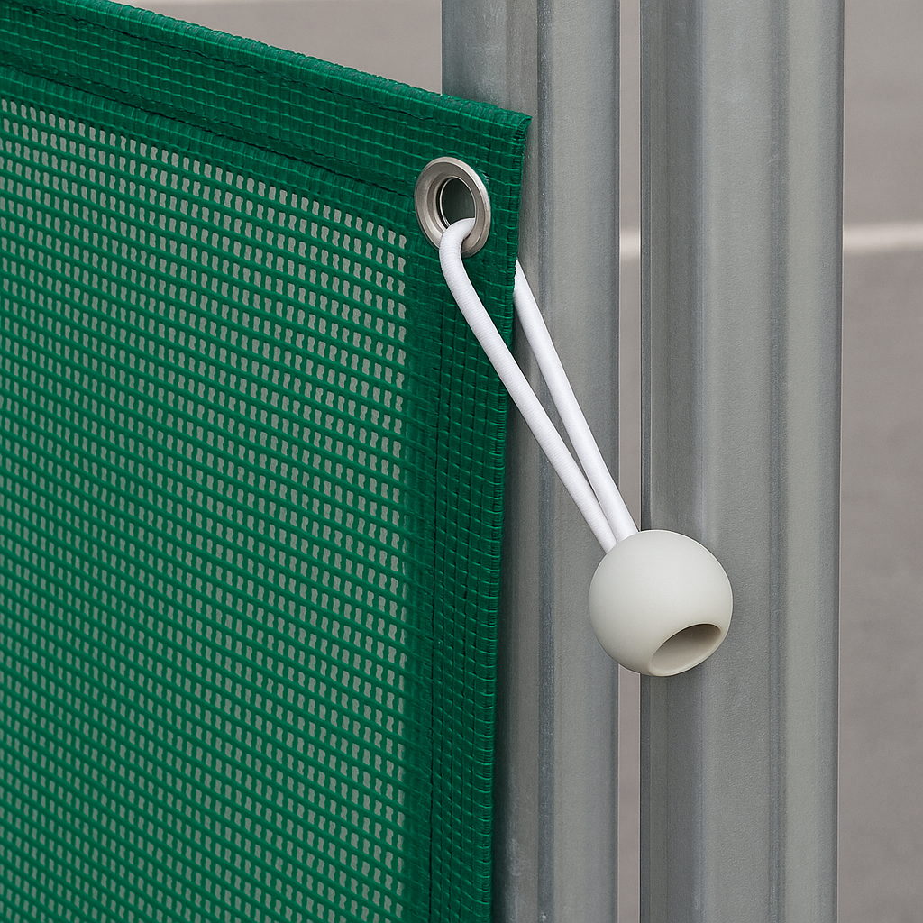 White Ball Bungees 30cm – Heavy Duty 25mm Fasteners for Tarpaulins, Camping & Industrial Use