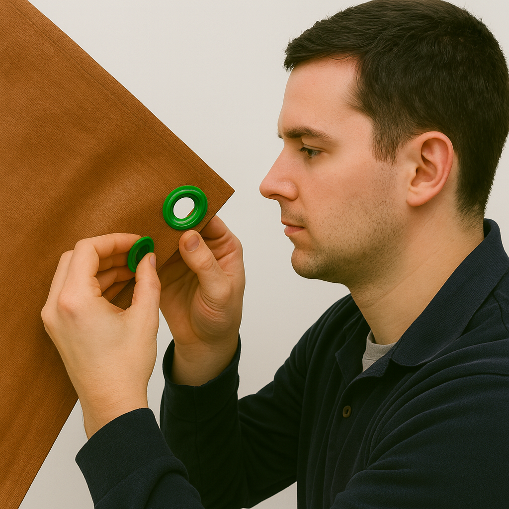 12mm Snap In Plastic Eyelets for Tarps, Quick Hand Fit Reinforcement for Covers, Sheets and Outdoor Repairs