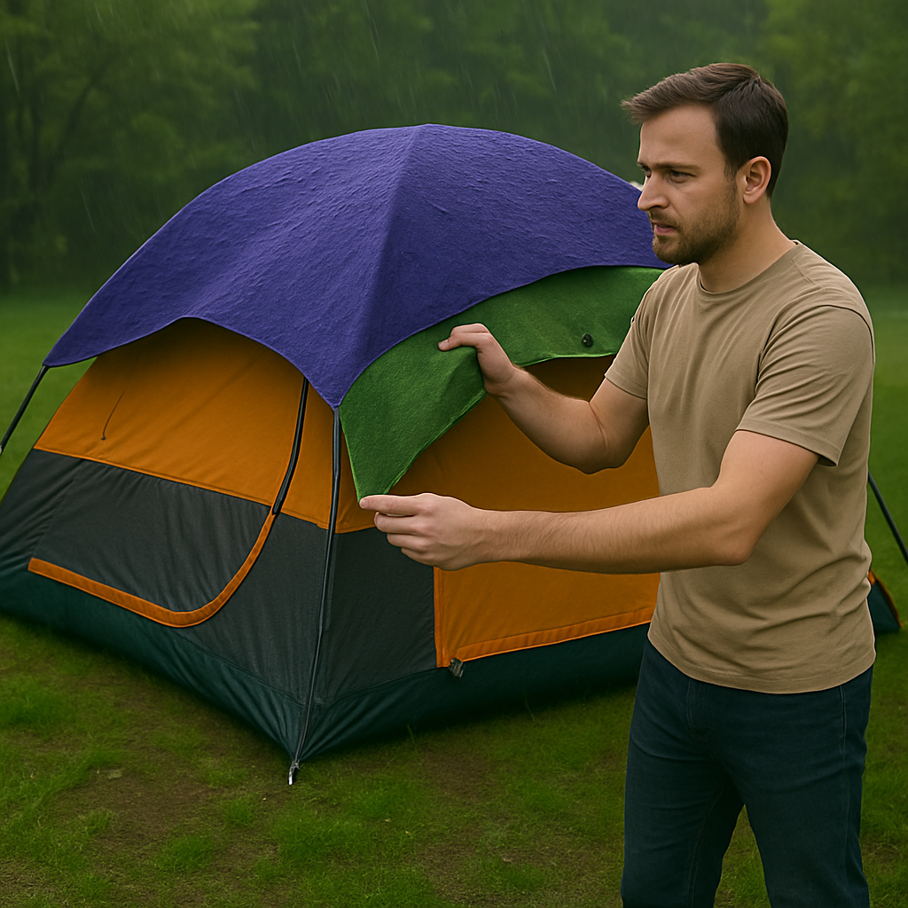 110gsm Blue/Green Waterproof Tarpaulin – Heavy-Duty Cover Sheet for Garden, Car, DIY & Outdoor Projects