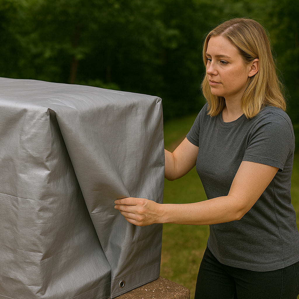140gsm Silver Waterproof Tarpaulin – Durable Outdoor Cover for Roofs, Gardens & Equipment Protection