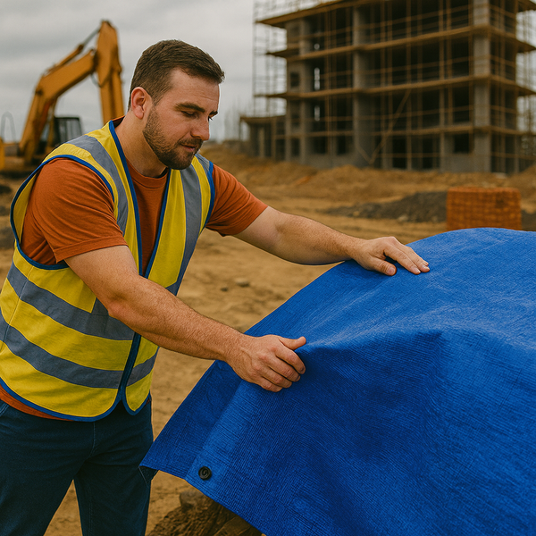 200gsm Blue Polyethylene Tarpaulin – Waterproof Cover for Boats, Decks & Outdoor Marine Protection